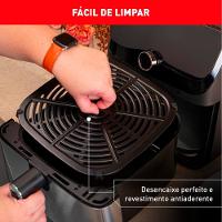 Fritadeira Elétrica Sem Óleo Air Fryer Arno AFD7 7,5L Mega Digital – Inox/Preta - 6