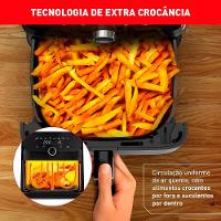 Fritadeira Elétrica Sem Óleo Air Fryer Arno AFD7 7,5L Mega Digital – Inox/Preta - 8