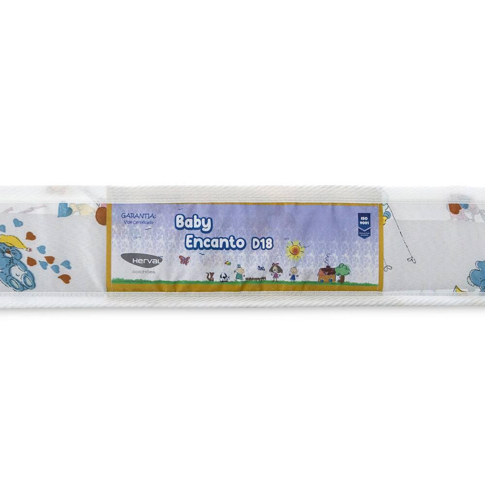 Colchão Herval Baby Encanto Espuma D18 10x70x130cm – Branco/Estampado - 4