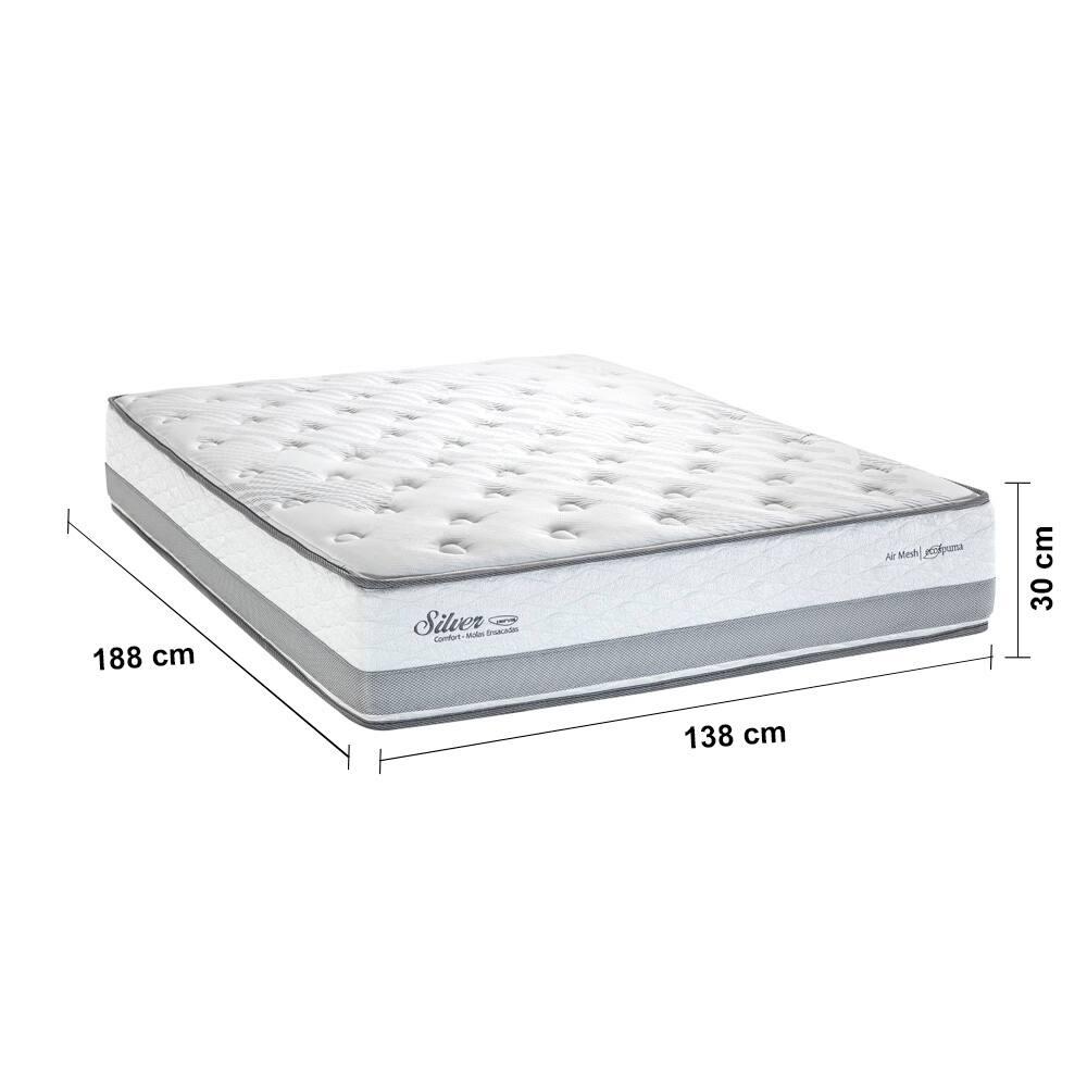 Colchão Casal Herval Silver com Pillow Top e Molas Ensacadas 30x138x188cm - Cinza - 7