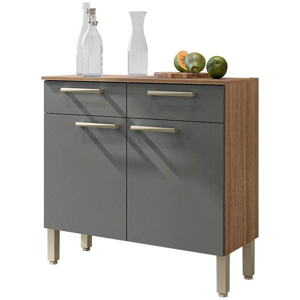 Cozinha Compacta Kit`s Paraná Nala com 10 Portas, 2 Gavetas e 4 Prateleiras - 222cm de largura - 5