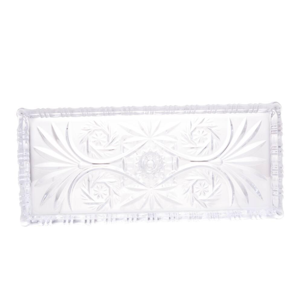 Travessa de Cristal Lyor Dragon com Pé - 10,5x15x34cm (AxLxP) - 3