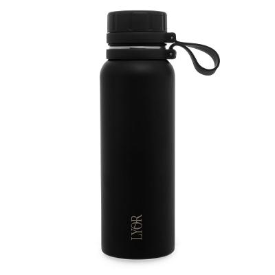Garrafa Térmica de Aço Inox Lyor Explorer Preta – 650ml