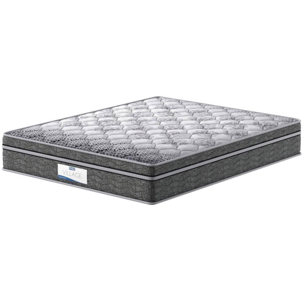 Cama Box King Size Probel Village D28 com Molas Ensacadas e Pillow Euro 68x193x203cm - Branco/Preto - 3