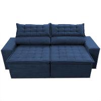 Sofá 4 Lugares Cama inBox Cielo com Assento Retrátil, Encosto Reclinável em Suede Velusoft e 230cm de Largura - 2