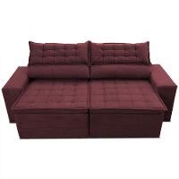 Sofá 4 Lugares Cama inBox Cielo com Assento Retrátil, Encosto Reclinável em Suede Velusoft e 230cm de Largura - 2