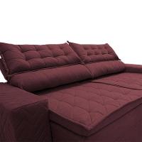Sofá 4 Lugares Cama inBox Cielo com Assento Retrátil, Encosto Reclinável em Suede Velusoft e 230cm de Largura