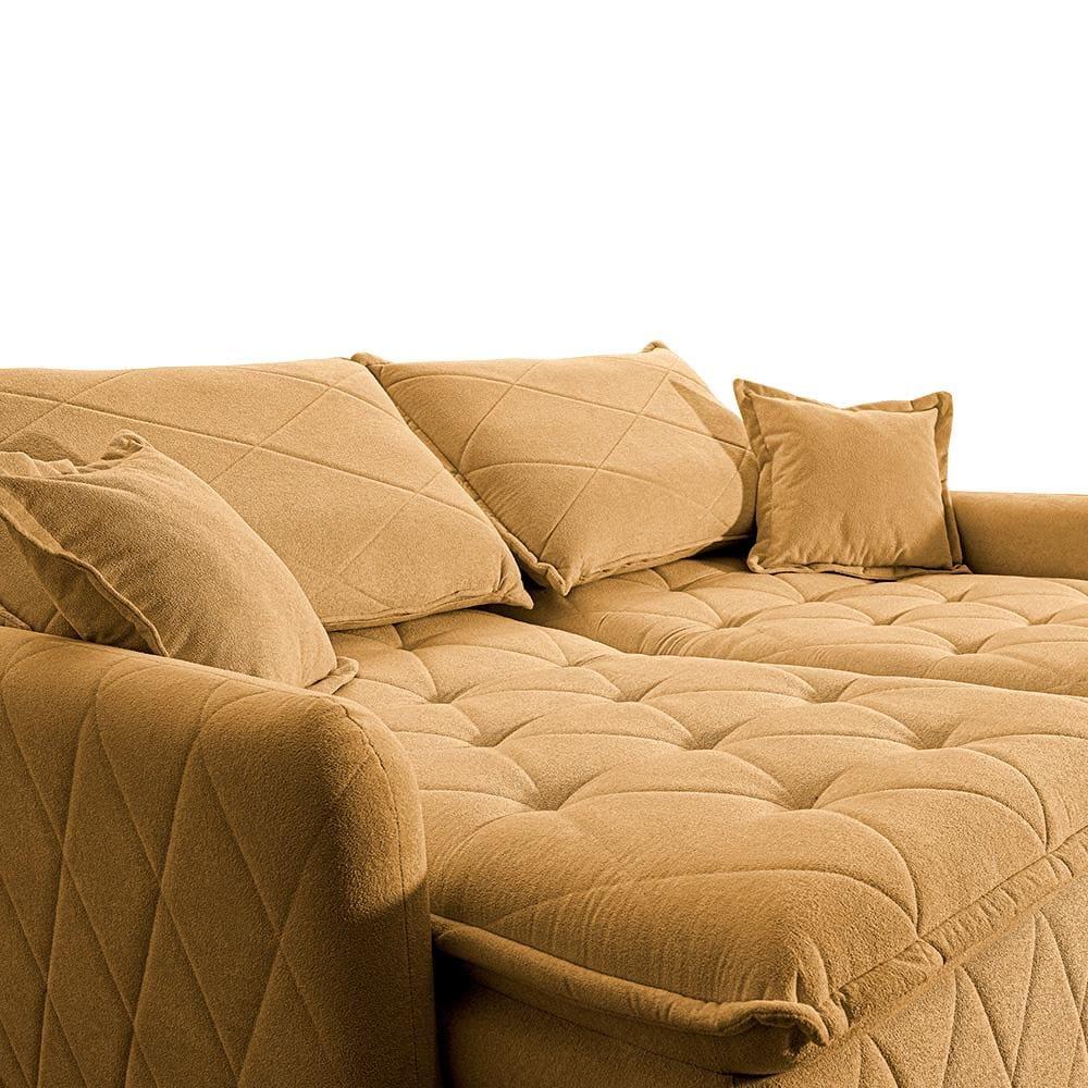 Sofá 3 Lugares Cama inBox Sublime Retrátil e Reclinável Revestido em Bouclé - 180cm de largura - 4