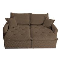 Sofá 3 Lugares Cama inBox Sublime Retrátil e Reclinável Revestido em Bouclé - 180cm de largura - 2