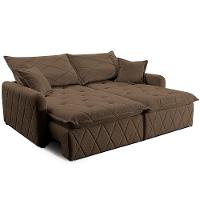 Sofá 3 Lugares Cama inBox Sublime Retrátil e Reclinável Revestido em Bouclé - 180cm de largura - 3