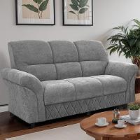 Sofá 3 Lugares Cama inBox Mourato com 187cm de Largura e Revestido em Bouclé - 1