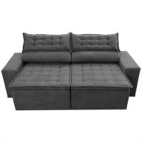 Sofá 3 Lugares Cama inBox Cielo com Assento Retrátil, Encosto Reclinável em Suede Velusoft e 200cm de Largura - 2