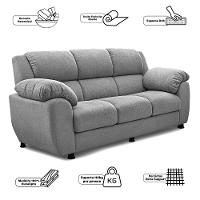 Sofá 3 Lugares Cama inBox Paris com 202cm de Largura e Revestido em Bouclé - 5