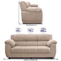 Sofá 3 Lugares Cama inBox Paris com 202cm de Largura e Revestido em Bouclé - 6