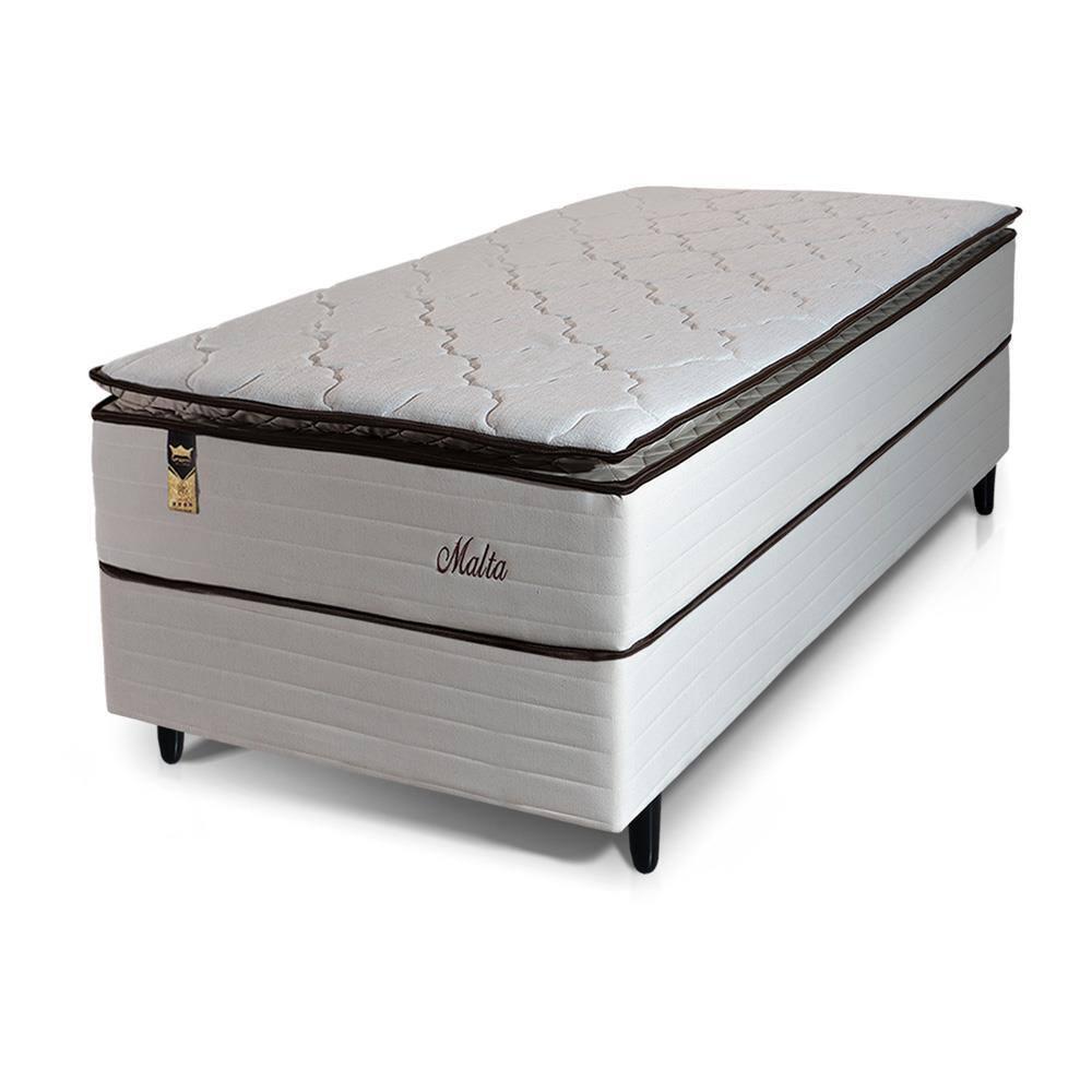Cama Box Solteiro Hellen Malta Linho com Molas Ensacadas e Espuma D26 66x88x188cm - Bege - 2
