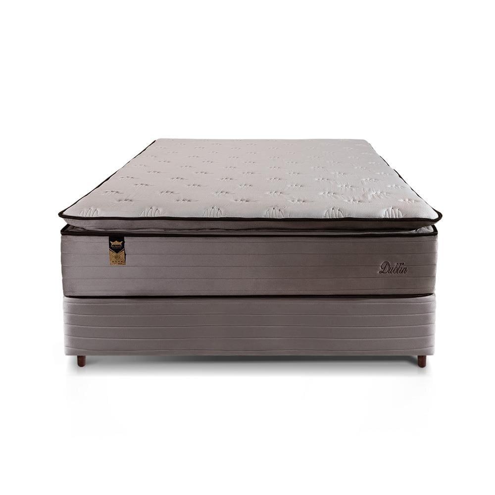 Cama Box Casal Hellen Dublin com Molas Ensacadas e Espuma D26 66x138x188cm - Bege - 3