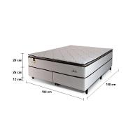 Cama Box Bipartida Queen Size Hellen Malta Linho com Molas Ensacadas e Espuma D26 66x158x198 cm – Bege - 4