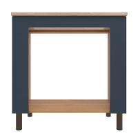 Balcão Bartira Cristal em MDP para Forno e Cooktop 5 Bocas, 80cm de largura - Lâmina de Mel/Azul Royal - 2