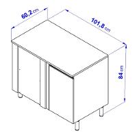 Balcão Bartira Cristal em MDP de Canto com 1 Porta e 1 Prateleira, 101 cm de largura - Lâmina de Mel/Azul Royal - 5
