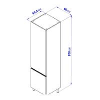 Paneleiro Bartira Cristal com 1 Porta, 2 Gavetões e 4 Prateleiras – 60cm de largura - 6