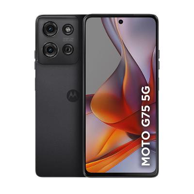 Smartphone Motorola Moto g75 Preto 5G 256GB, 8GB RAM + 8GB RAM Boost, 50MP Sony Lytia 600 Câmera Moto AI e Ultrarresistência Militar