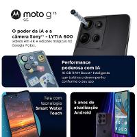Smartphone Motorola Moto g75 Preto 5G 256GB, 8GB RAM + 8GB RAM Boost, 50MP Sony Lytia 600 Câmera Moto AI e Ultrarresistência Militar - 3