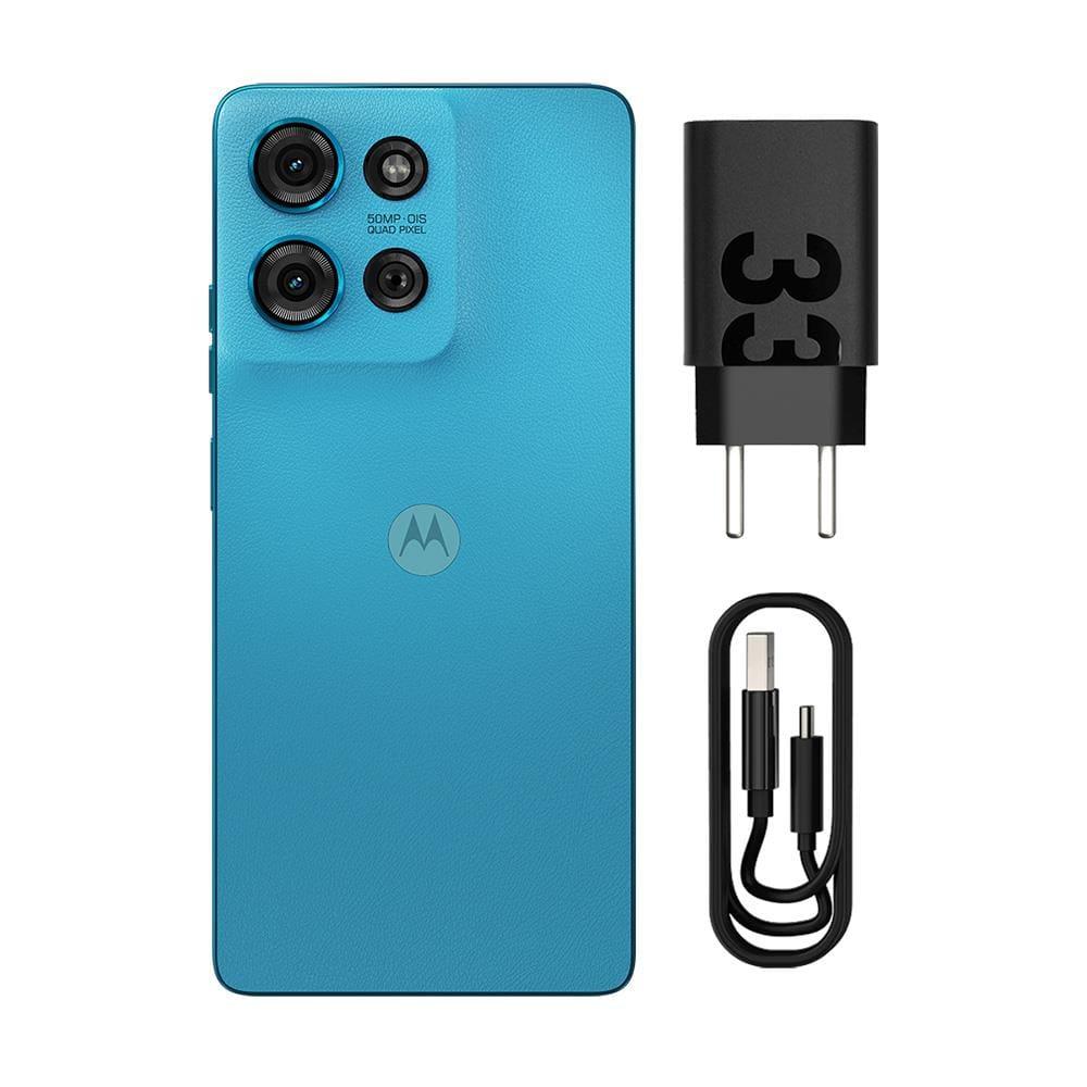 Smartphone Motorola Moto g75 Azul 5G 256GB, 8GB RAM + 8GB RAM Boost, 50MP Sony Lytia 600 Câmera Moto AI Ultrarresistência Militar - 5