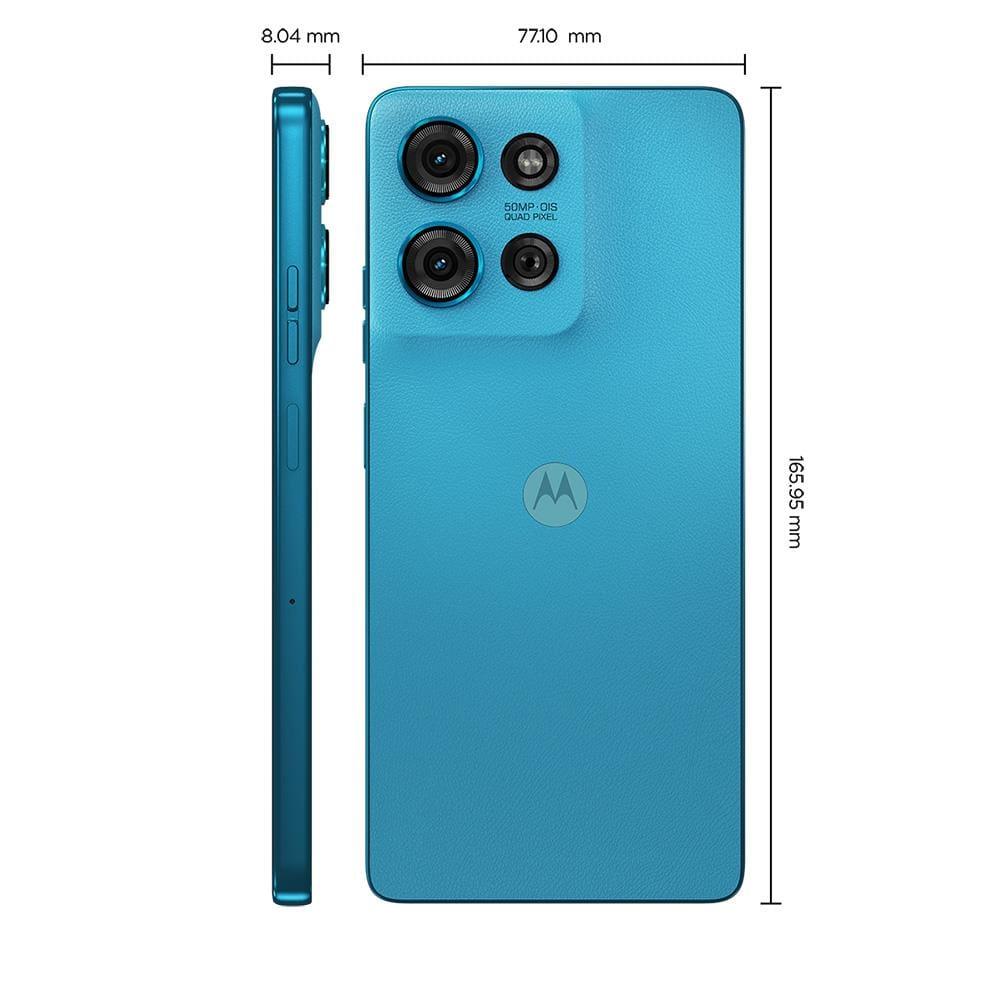 Smartphone Motorola Moto g75 Azul 5G 256GB, 8GB RAM + 8GB RAM Boost, 50MP Sony Lytia 600 Câmera Moto AI Ultrarresistência Militar - 6
