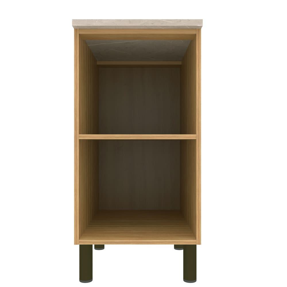 Balcão Bartira Cristal em MDP com 1 Porta, 40cm de Largura - Lâmina de Mel/Azul Royal - 3