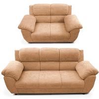 Sofá de 3 e 2 Lugares Cama inBox Paris com 202cm e 152cm de Larguras e Revestidos em Bouclé - 2