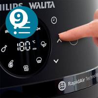 Fritadeira Elétrica Air Fryer Philips Walita 6,2L Série 2000 XL Digital NA230 Sem Óleo 1700W Preta - 9