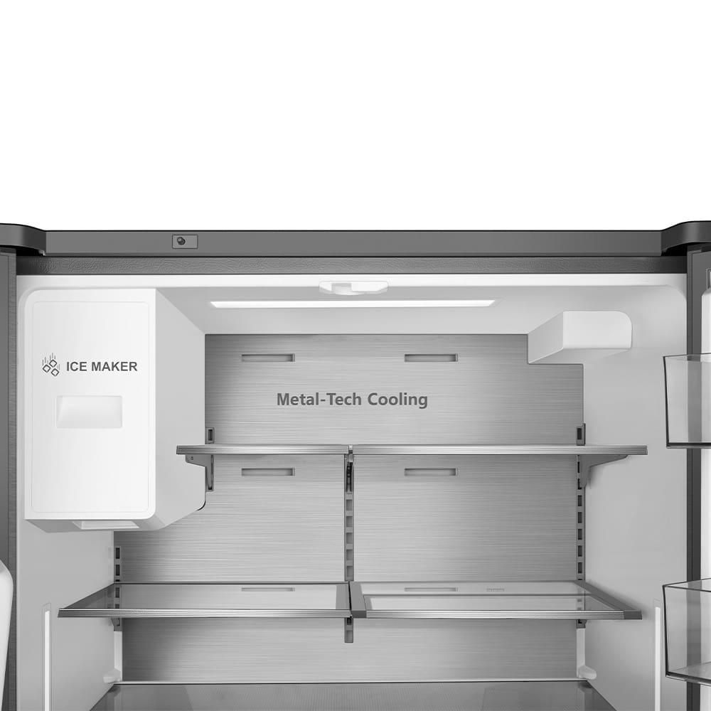 Geladeira Hisense French Door RF-79W Frost Free com Tecnologia Inverter, Super Cool e Super Freeze 536L - Inox - 7