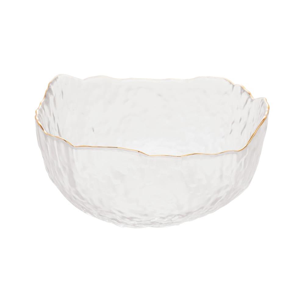 Bowl de Cristal Wolff Taj Martelado com Borda Dourada – 8x17cm (AxP) - 1