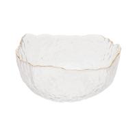Bowl de Cristal Wolff Taj Martelado com Borda Dourada – 8x17cm (AxP) - 1