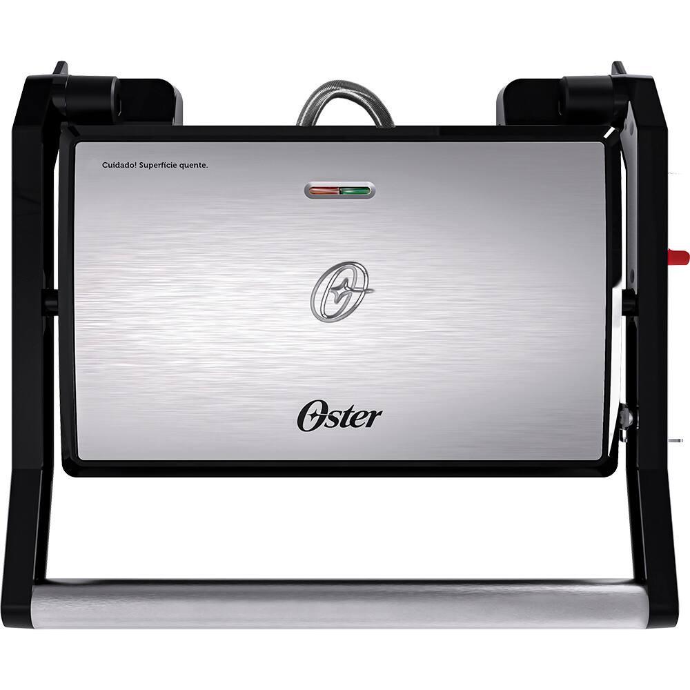 Mini Grill Elétrico Oster OGRL230 2 em 1 com abertura 180° - Inox - 3