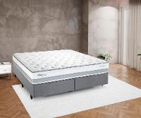 Cama Box King Size Herval Silver com Pillow Top e Molas Ensacadas 69x193x203cm - Cinza