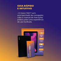 Tablet Positivo Vision TAB 7 com Tela de 7”, 64GB, 3GB RAM, Processador Octa Core e Android 14 Go - Preto - 9
