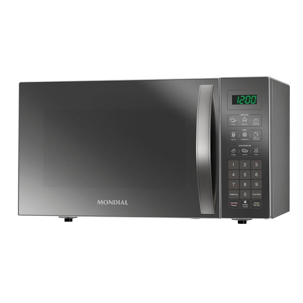 Forno de Micro-ondas Mondial Line MO-02-34-E com Função Manter Aquecido Cinza Espelhado - 34L - 1