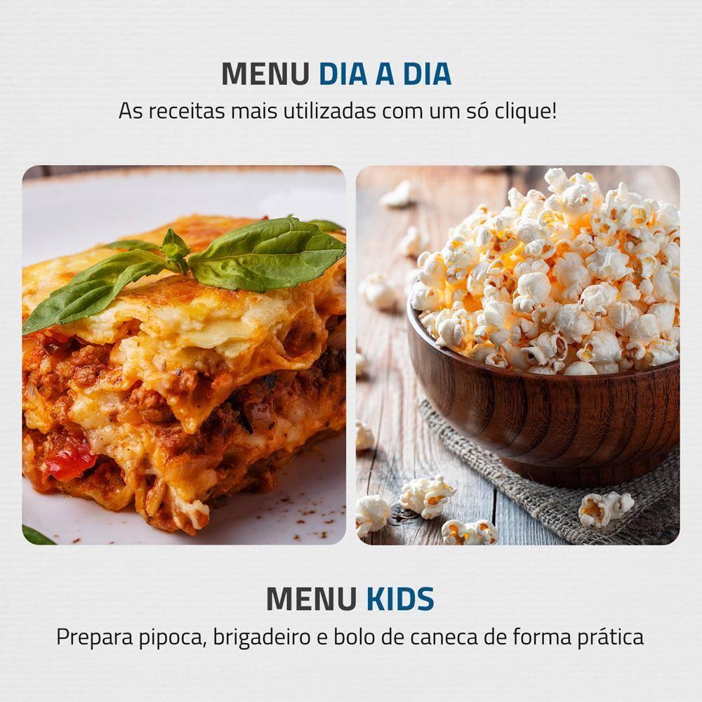 Forno de Micro-ondas Mondial Line MO-02-34-E com Função Manter Aquecido Cinza Espelhado - 34L - 5