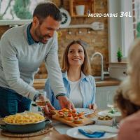 Forno de Micro-ondas Mondial Line MO-02-34-E com Função Manter Aquecido Cinza Espelhado - 34L - 7