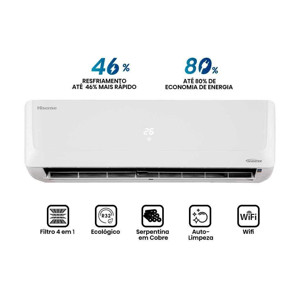 Ar-Condicionado Split Hisense AS-09UW2RLD com Tecnologia Inverter 9.000 BTUs Quente/Frio 220V – Branco - 2
