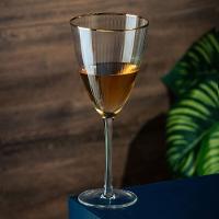 Conjunto de Taças para Vinho Wolff com Borda Dourada Lines 400 ml em Vidro – 2 Peças - 3