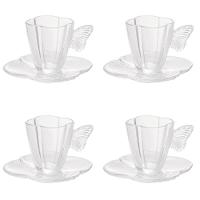 Conjunto com 4 Xícaras e Pires para Chá Wolff Butterfly – 180ml - 1