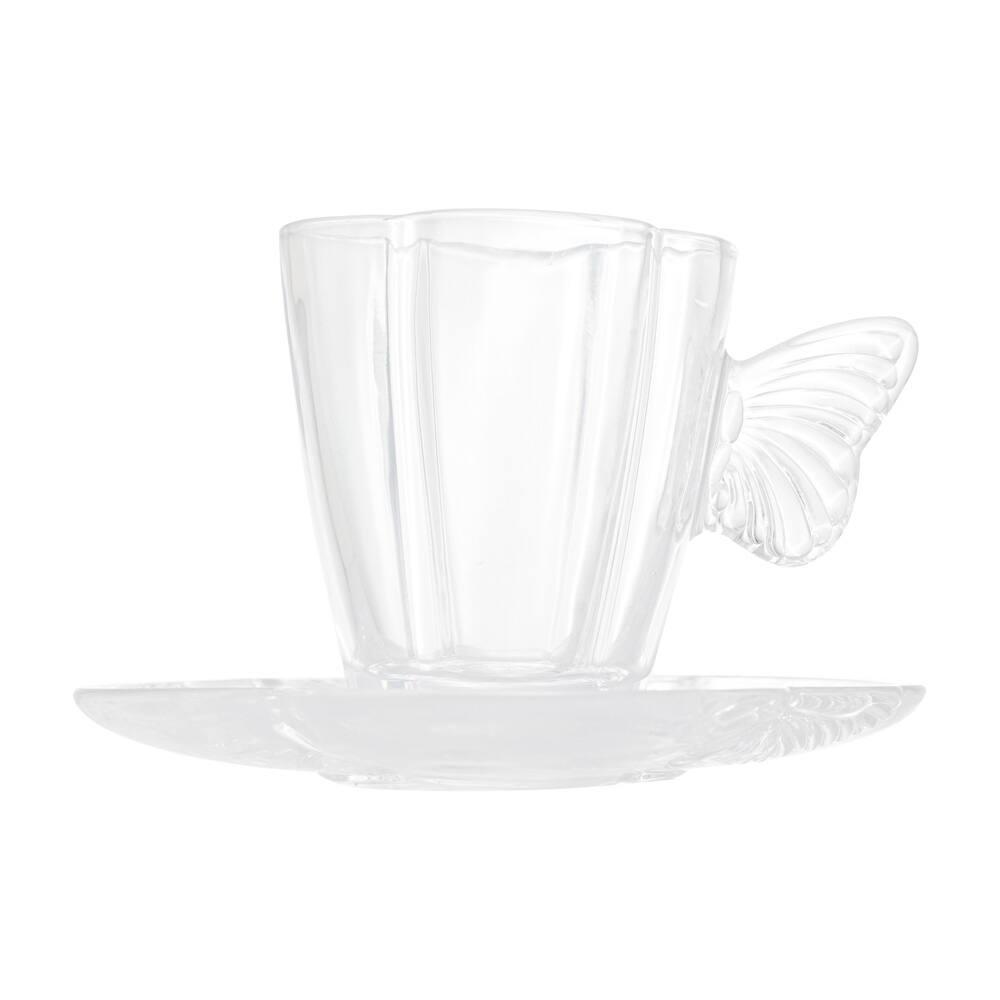 Conjunto com 4 Xícaras e Pires para Café Wolff Butterfly – 80ml - 2