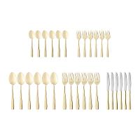 Faqueiro Wolff Pisa em Aço Inox Dourado - 30 Peças - 1