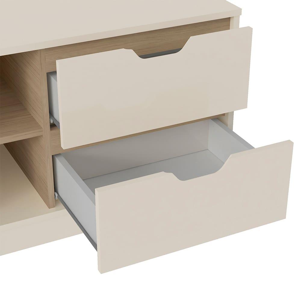 Rack Michigan Artely com 2 gavetas e 4 nichos para TVs de até 65 polegadas - 5