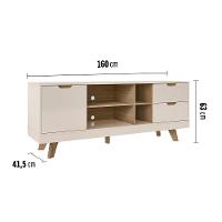 Rack Michigan Artely com 2 gavetas e 4 nichos para TVs de até 65 polegadas - 9