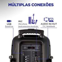 Caixa Amplificada Mondial CM-550 com Bluetooth, USB Rádio FM e Função TWS - 550W - 3