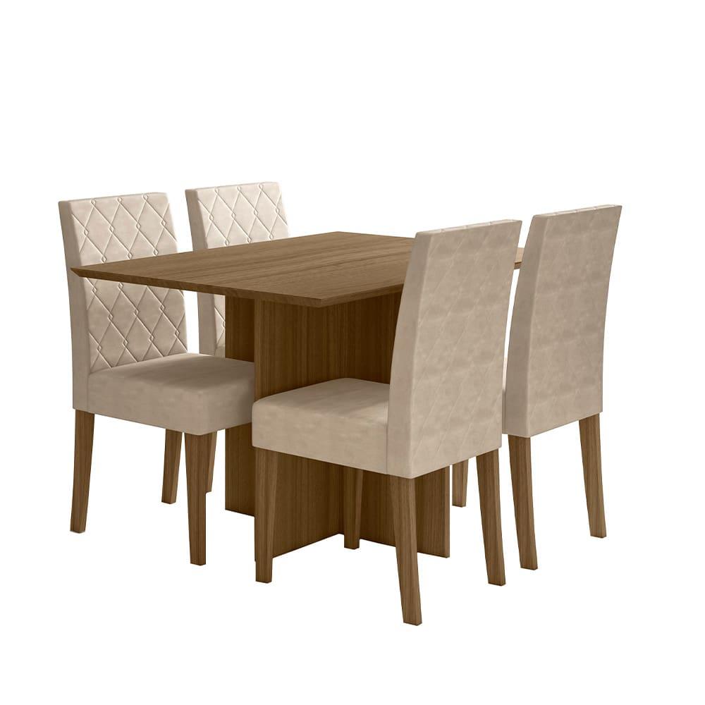 Mesa de Jantar Retangular Poliman Helo com 4 Cadeiras - 120 cm de Largura - 2