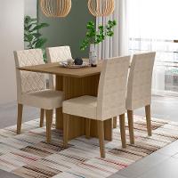 Mesa de Jantar Retangular Poliman Helo com 4 Cadeiras - 120 cm de Largura - 1